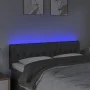 Cabecero con LED de tela gris oscuro 144x7x78/88 cm de , Cabeceros y pies de cama - Ref: Foro24-3121947, Precio: 69,62 €, Des...