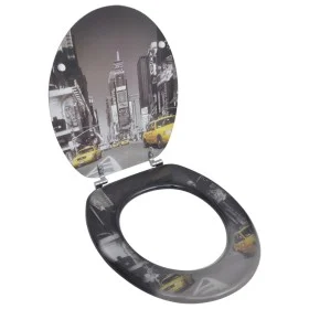 MDF wooden toilet seat, with New York model by vidaXL, Toilet and bidet seats - Ref: Foro24-141481, Price: 44,53 €, Discount: %