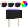Cabecero con LED de terciopelo negro 83x16x78/88 cm de , Cabeceros y pies de cama - Ref: Foro24-3123604, Precio: 60,72 €, Des...