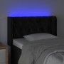 Cabecero con LED de terciopelo negro 83x16x78/88 cm de , Cabeceros y pies de cama - Ref: Foro24-3123604, Precio: 60,19 €, Des...