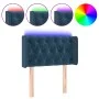 Dark blue velvet LED headboard 83x16x78/88 cm by , Headboards and footboards - Ref: Foro24-3123606, Price: 61,77 €, Discount: %