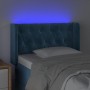 LED-Kopfteil aus dunkelblauem Samt, 83 x 16 x 78/88 cm von , Kopf- und Fußteile - Ref: Foro24-3123606, Preis: 59,42 €, Rabatt: %