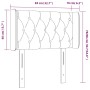 LED-Kopfteil aus dunkelblauem Samt, 83 x 16 x 78/88 cm von , Kopf- und Fußteile - Ref: Foro24-3123606, Preis: 59,42 €, Rabatt: %