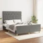 Bed frame with headboard in dark gray fabric 140x200 cm by , Beds and slatted bases - Ref: Foro24-3125301, Price: 233,66 €, D...
