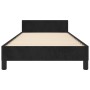 Bed frame with black velvet headboard 100x200 cm by , Beds and slatted bases - Ref: Foro24-3125741, Price: 145,04 €, Discount: %