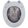 MDF wooden toilet seat, with New York model by vidaXL, Toilet and bidet seats - Ref: Foro24-141481, Price: 44,53 €, Discount: %