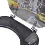 MDF wooden toilet seat, with New York model by vidaXL, Toilet and bidet seats - Ref: Foro24-141481, Price: 44,53 €, Discount: %