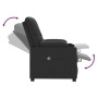 Sillón elevable cuero sintético negro