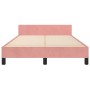 Rosa Samtbettgestell mit Kopfteil 120x200 cm von , Betten und Lattenroste - Ref: Foro24-3125994, Preis: 180,40 €, Rabatt: %