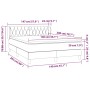 Box spring bed with taupe gray fabric mattress 140x200 cm by , Beds and slatted bases - Ref: Foro24-3127049, Price: 462,98 €,...