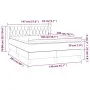 Box spring bed with taupe gray fabric mattress 140x200 cm by , Beds and slatted bases - Ref: Foro24-3127049, Price: 457,40 €,...