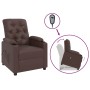 Sillón elevable cuero sintético marrón