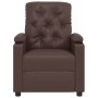 Sillón elevable cuero sintético marrón