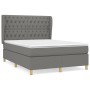 Boxspringbett mit dunkelgrauer Stoffmatratze 140x190 cm von , Betten und Lattenroste - Ref: Foro24-3128758, Preis: 546,77 €, ...