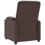 Sillón elevable cuero sintético marrón