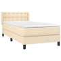 Boxspringbett mit cremefarbener Stoffmatratze 90x200 cm von , Betten und Lattenroste - Ref: Foro24-3130006, Preis: 293,12 €, ...