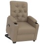 Sillón elevable cuero sintético color capuchino