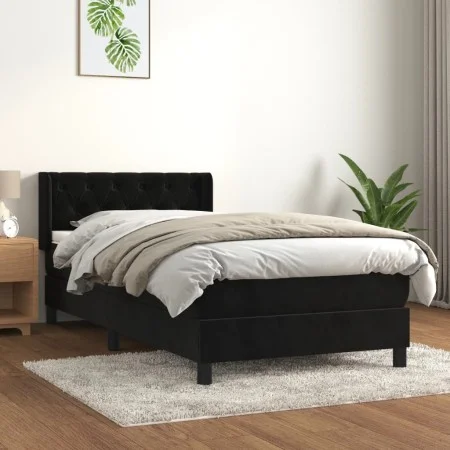 Box spring bed with black velvet mattress 80x200 cm by , Beds and slatted bases - Ref: Foro24-3131107, Price: 286,10 €, Disco...