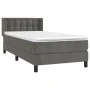 Box spring bed with dark gray velvet mattress 80x200 cm by , Beds and slatted bases - Ref: Foro24-3131166, Price: 300,75 €, D...