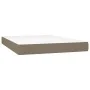 Box spring bed with taupe gray fabric mattress 140x200 cm by , Beds and slatted bases - Ref: Foro24-3132237, Price: 545,09 €,...