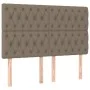 Box spring bed with taupe gray fabric mattress 140x200 cm by , Beds and slatted bases - Ref: Foro24-3132237, Price: 545,09 €,...
