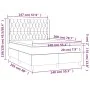Box spring bed with taupe gray fabric mattress 140x200 cm by , Beds and slatted bases - Ref: Foro24-3132237, Price: 545,09 €,...