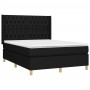 Cama box spring con colchón tela negro 140x200 cm de , Camas y somieres - Ref: Foro24-3132235, Precio: 524,72 €, Descuento: %