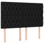 Cama box spring con colchón tela negro 140x200 cm de , Camas y somieres - Ref: Foro24-3132235, Precio: 524,72 €, Descuento: %