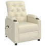 Sillón elevable cuero sintético crema