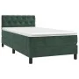 Box spring bed with mattress and LED dark green velvet 80x200 cm by , Beds and slatted bases - Ref: Foro24-3134552, Price: 29...