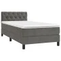 Box spring bed with mattress and LED dark gray velvet 80x200 cm by , Beds and slatted bases - Ref: Foro24-3134550, Price: 302...