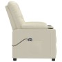 Sillón elevable cuero sintético crema