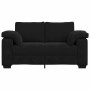 Sofá Loveseat Terciopelo Negro 120 cm