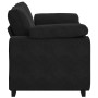 Sofá Loveseat Terciopelo Negro 120 cm