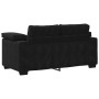 Sofá Loveseat Terciopelo Negro 120 cm