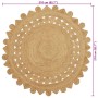 Alfombra Marrón Ø 210 cm yute