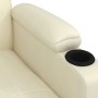 Sillón elevable cuero sintético crema