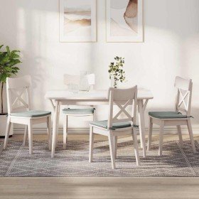 Cojines para asiento 4 pcs Gris Claro 40 x 40 x 3 cm Terciopelo en Cojines para sillas y sofás | Comprar online en Foro24