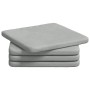 Cojines para asiento 4 pcs Gris Claro 40 x 40 x 3 cm Terciopelo