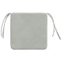 Cojines para asiento 4 pcs Gris Claro 40 x 40 x 3 cm Terciopelo
