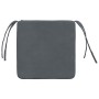 Cojines para asiento 4 pcs Gris oscuro 40 x 40 x 3 cm