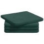 Cojines para asiento 4 pcs Verde oscuro 40 x 40 x 3 cm