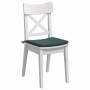 Cojines para asiento 4 pcs Verde oscuro 40 x 40 x 3 cm