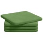 Cojines para asiento 4 pcs Verde claro 40 x 40 x 3 cm