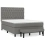 Box spring bed with dark gray fabric mattress 140x200 cm by , Beds and slatted bases - Ref: Foro24-3136838, Price: 550,89 €, ...