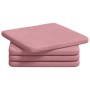 Cojines para asiento 4 pcs Rosa 40 x 40 x 3 cm Terciopelo
