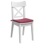 Cojines para asiento 4 pcs Rojo vino 40 x 40 x 3 cm Terciopelo