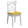 Cojines para asiento 4 pcs Amarillo 40 x 40 x 3 cm Terciopelo
