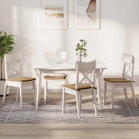 Cojines para asiento 4 pcs Marrón 40 x 40 x 3 cm Terciopelo