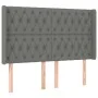 Box spring bed mattress and LED lights dark gray fabric 140x190 cm by , Beds and slatted bases - Ref: Foro24-3138550, Price: ...